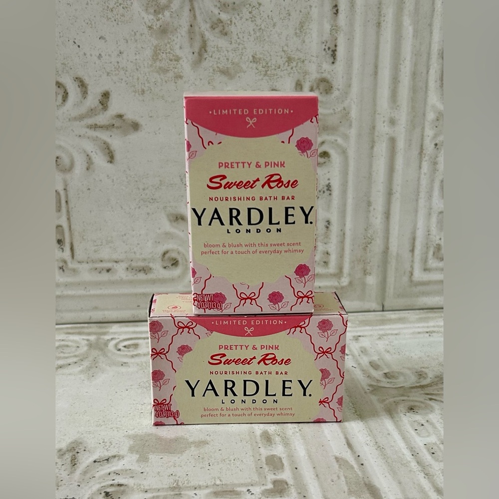 Yardley London, Pretty in Pink SWEET ROSE Soap, 4 Ounce,‎ 2 packs